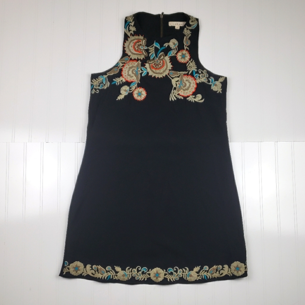 Blush Noir Boutique embroidered halter mini dress